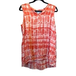 Cristina B. Women’s Coral tiered Tunic Style Tank Top Size Medium